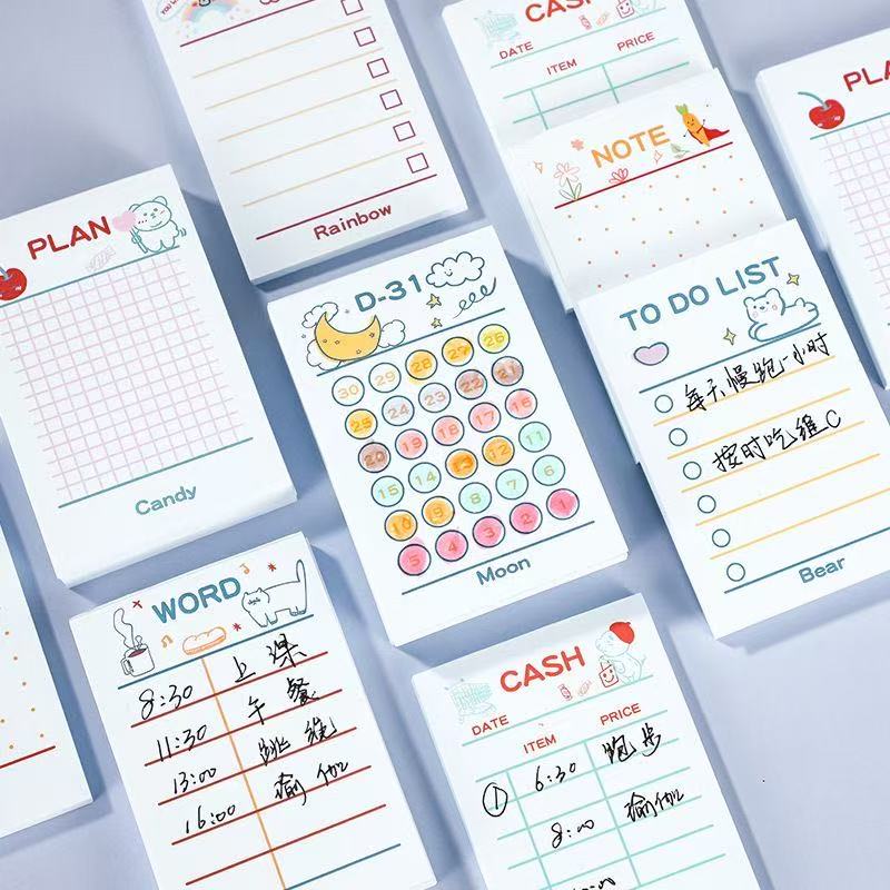 Meal Plan Notepad - Blocco di foglietti adesivi Kawai: Quaderno