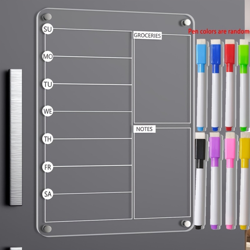 Meal Plan Notepad - Lavagna magnetica in acrilico per la