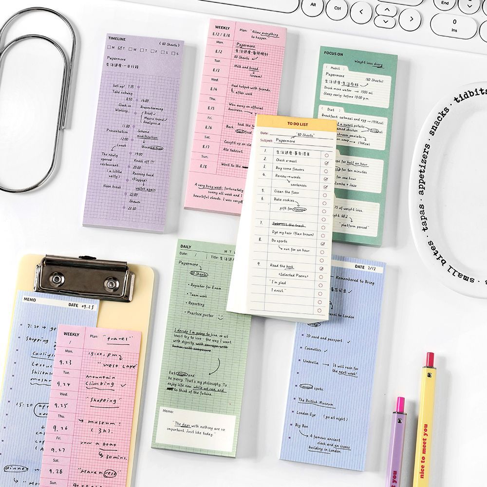 Meal Plan Notepad - 80 fogli di foglietti adesivi, carta