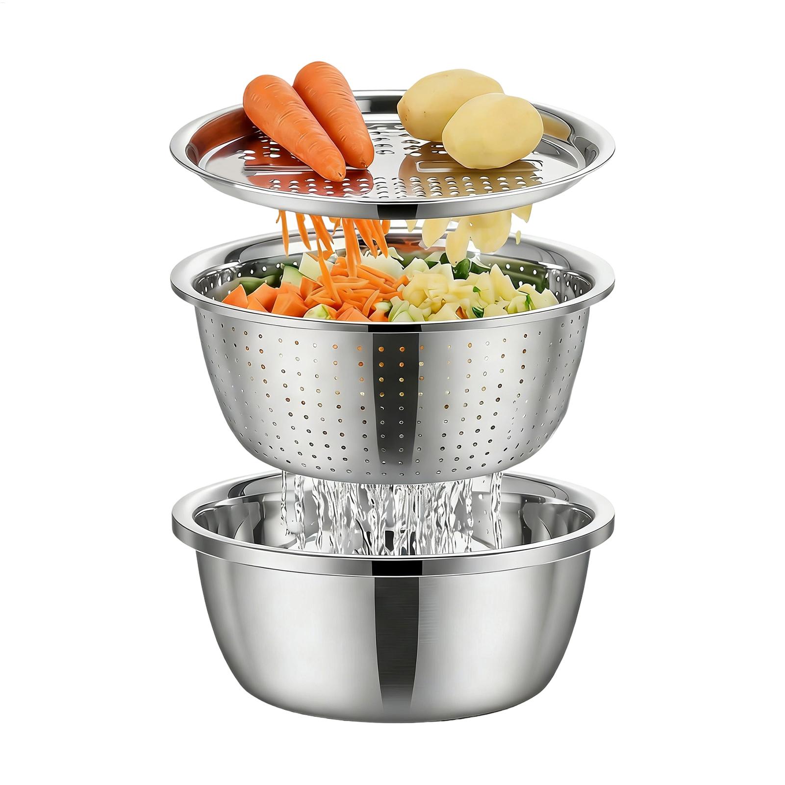 Meal Prep Pasta - Cestello Scolapasta in Acciaio Inox 26cm,