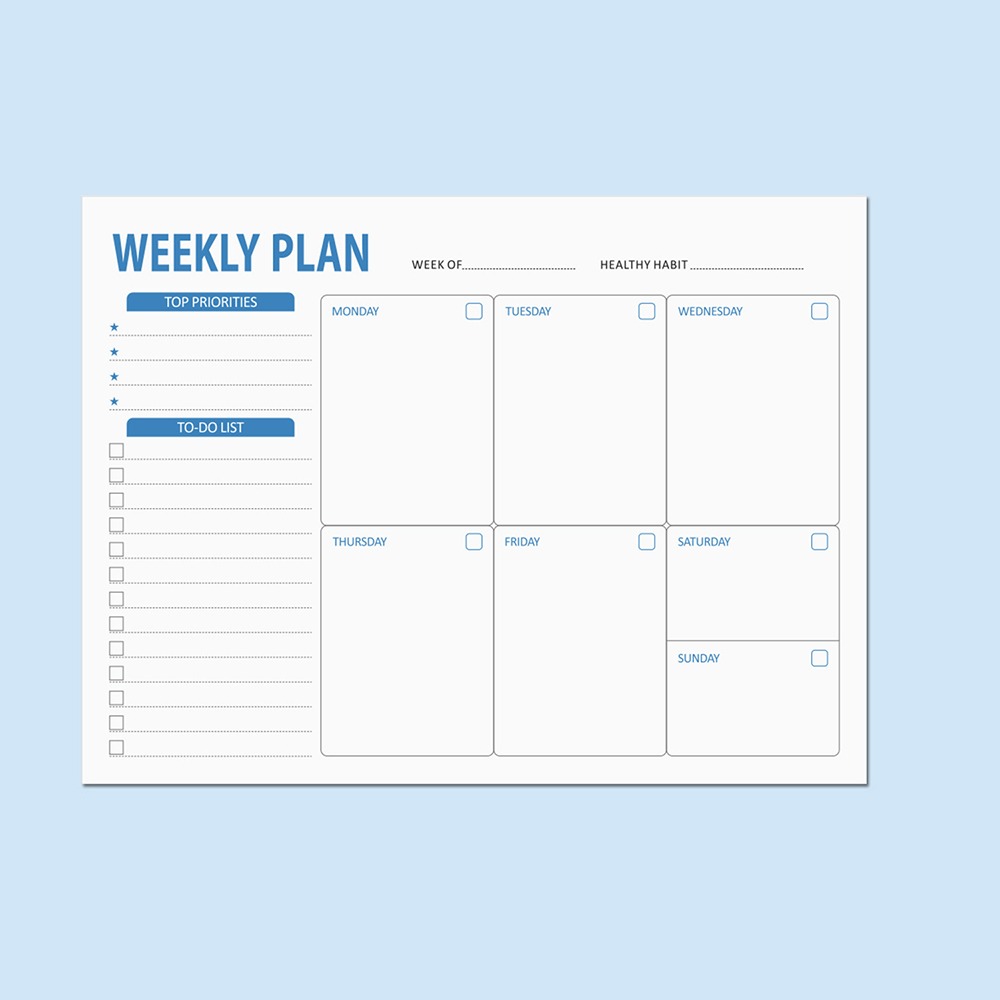 Meal Plan Notepad - Blocco note per pianificazione settimanale A5,