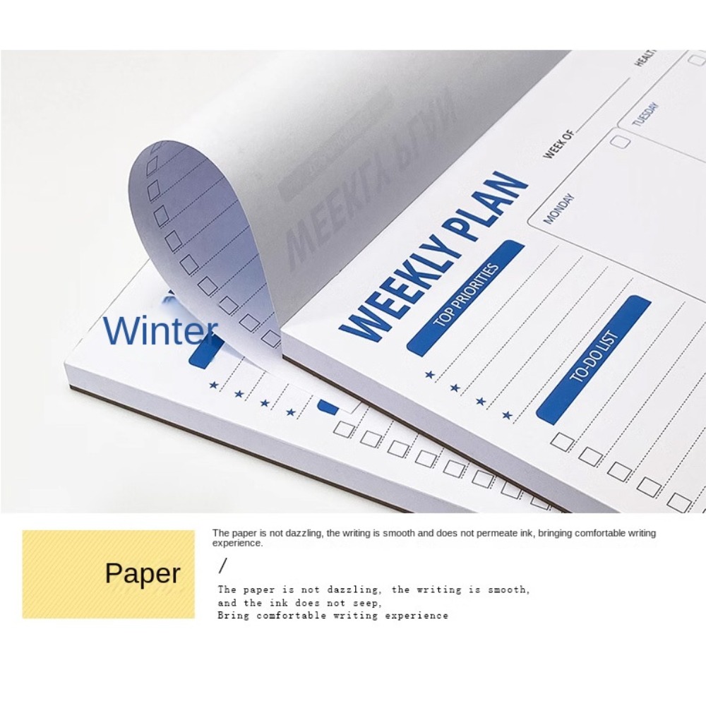 Meal Plan Notepad - Blocco note per pianificazione settimanale A5,
