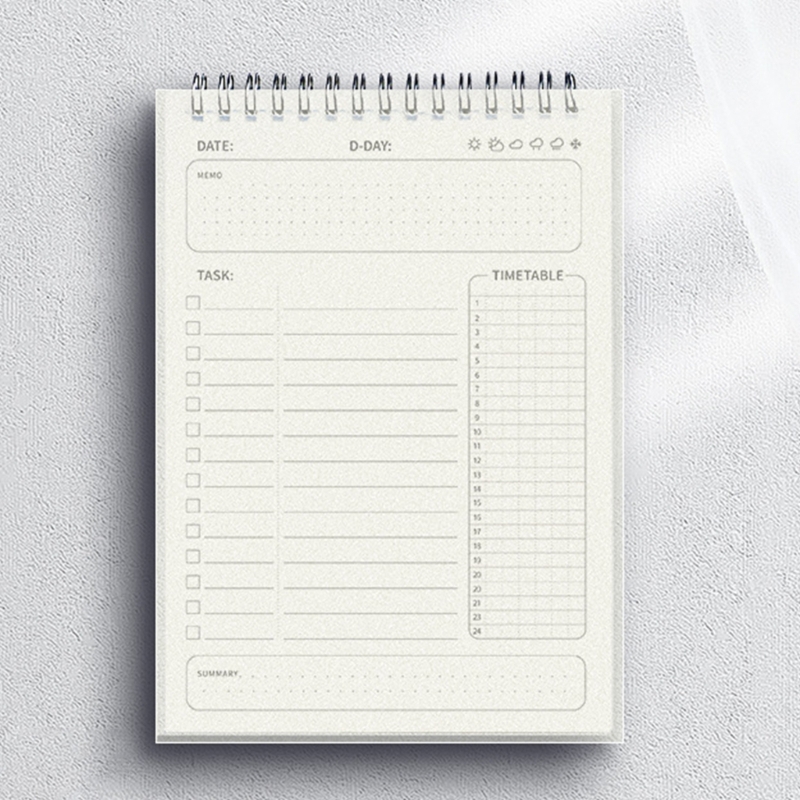 Meal Plan Notepad - Taccuino con agenda settimanale giornaliera, copertina