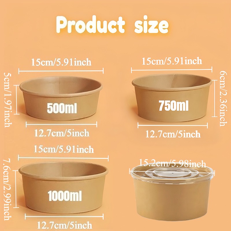 Ciotole rotonde in carta Kraft - Meal Prep Noodles recensione e prezzo