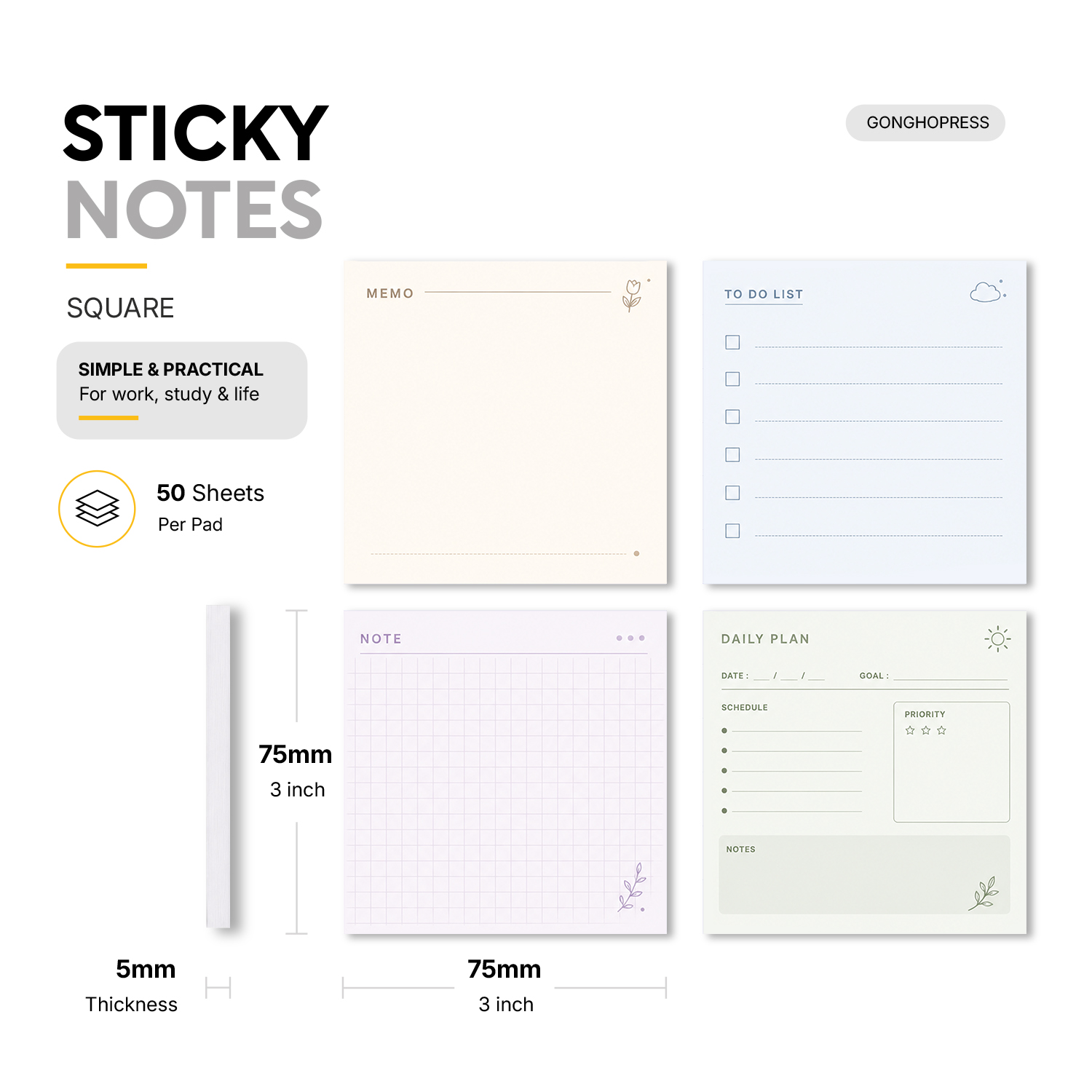 4 Pezzi, 200 Fogli Totali, Blo - Meal Plan Notepad recensione e prezzo